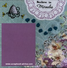 Personal Shopper Scrapbook Layout using Doilies