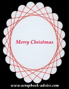 Spirella Design with Red Thread & Merry Christmas Stamped in the center 