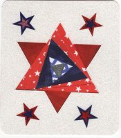 Paper Crafting Iris Folding Star for use in Scrapbook Layouts and Hand Made Card Fronts