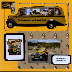 Yellowstone National Park Scrapbook Layout Ideas