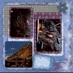 Yellowstone National Parks Old Faithful Inn Scrapbook Layout showing Architecture