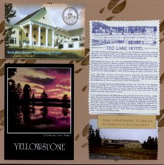 Yellowstone National Park Scrapbook Layout Ideas