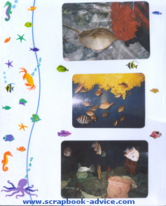 Aquarium Scrapbook Layout