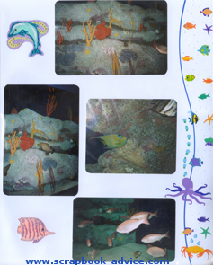 Aquarium Scrapbook Layout