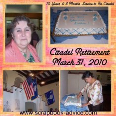 Retirement Scrapbook Layout Ideas