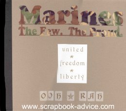 Marines Cropped Photo Scrapbook Title