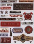 Firefighter Scrapbook Stickers