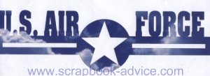 Air Force Cropped Photo Scrapbook Title