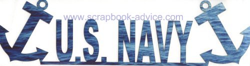 Scrapbook Die Cut Navy Title