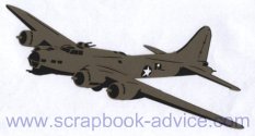 Scrapbook Die Cut B-17