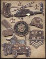 Military Scrapbook Army Stickers