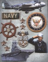Military Scrapbook Navy Stickers