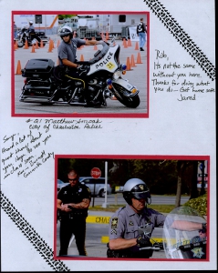 Palmetto Police Motorcycle Competition Scrapbook Layout