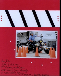 Palmetto Police Motorcycle Competition Scrapbook Layout
