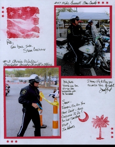 Palmetto Police Motorcycle Competition Scrapbook Layout