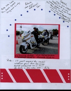 Palmetto Police Motorcycle Competition Scrapbook Layout