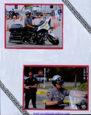 Motorcycle Competition Scrapbook Layout Ideas