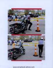 Motorcycle Competition Scrapbook Layout Ideas
