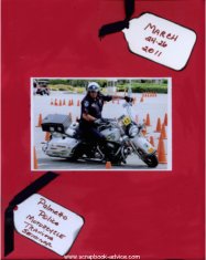 Motorcycle Competition Scrapbook Layout Ideas