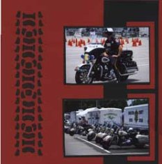 Police Motorcycle Scrapbook Layout