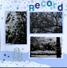 Winter Snow Scrapbook Layout