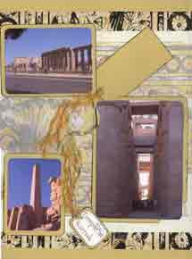 Egyptian Scrapbook Layout of Karnak