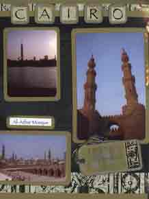Egyptian Scrapbook Layout of Cairo Towers