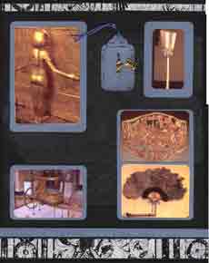 Egyptian Scrapbook Layout showing photos of artifacts from King Tut's Tomb