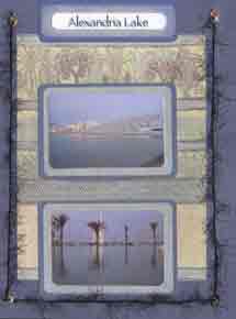 Egyptian Scrapbook Layout with photos of Alexandria Lake and Quiat Bry Fort