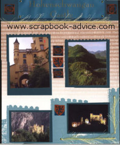 Scrapbook Layout using Decorative Craft Scissors