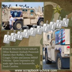Air Show Scrapbook Layout Force Protection MRAP
