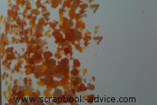 Alcohol Inks after being applied to Glossy Card Stock from Felt Pad