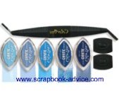 Scrabook Chalk Cats Eye Set with Stylus in 5 colors of blue