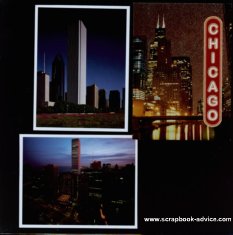 Chicago Scrapbook Layout Idea