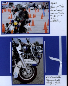 Palmetto Police Motorcycle Competition Scrapbook Layout