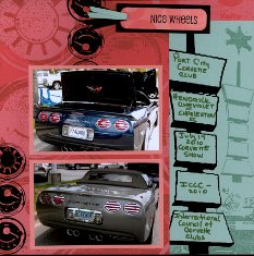 Corvette Car Show Scrapbook Layouts