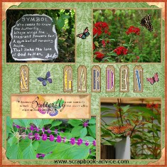 Digital Scrapbook Layout of Cypress Gardens near Charleston SC 
