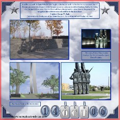 Honor Flight Scrapbook Layout for Memorial Day