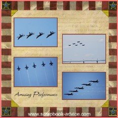 U S Navy Blue Angels Scrapbook Layout