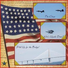 U S Navy Blue Angels Scrapbook Layout
