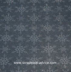 POW Glitter Paper called Silver Flourish