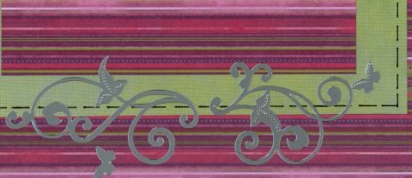 PS Feb 2010 Pink Flowers Scroll Personal Shopper Scrapbook Layouts Feb 2010