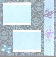 PS Jan 2010 Aqua Foil 2 Personal Shopper Scrapbook Layout Jan 2010