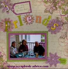 Scrapbook Brads used to attach chipboard letters
