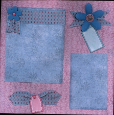 Ribbons used in Scrapbook Layout
