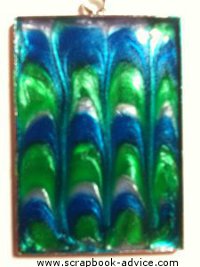 Finished Jewelry Pendant using Pearl Lacquer