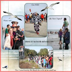 PolarBear Plunge Scrapbook Layout using digital software