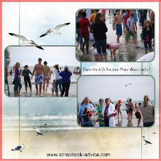 PolarBear Plunge Scrapbook Layout using digital software