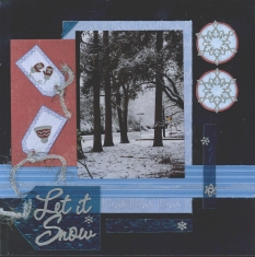 Winter Snow Scrapbook Layout