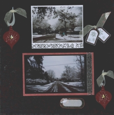 Winter Snow Scrapbook Layout
